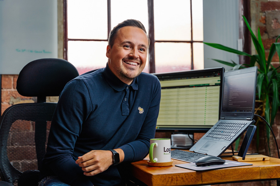 Recruitment consultant Nathan Kingsbury at the Logic Resourcing office in Stoke-on-Trent