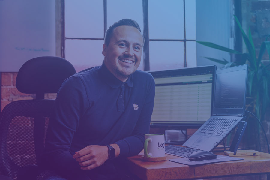 Recuitment consultant Nathan Kingsbury at the Logic Resourcing office in Stoke-on-Trent